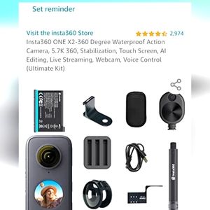Insta360 ONE X2-360 Degree Waterproof Action Camera 📷 Excellent condition!